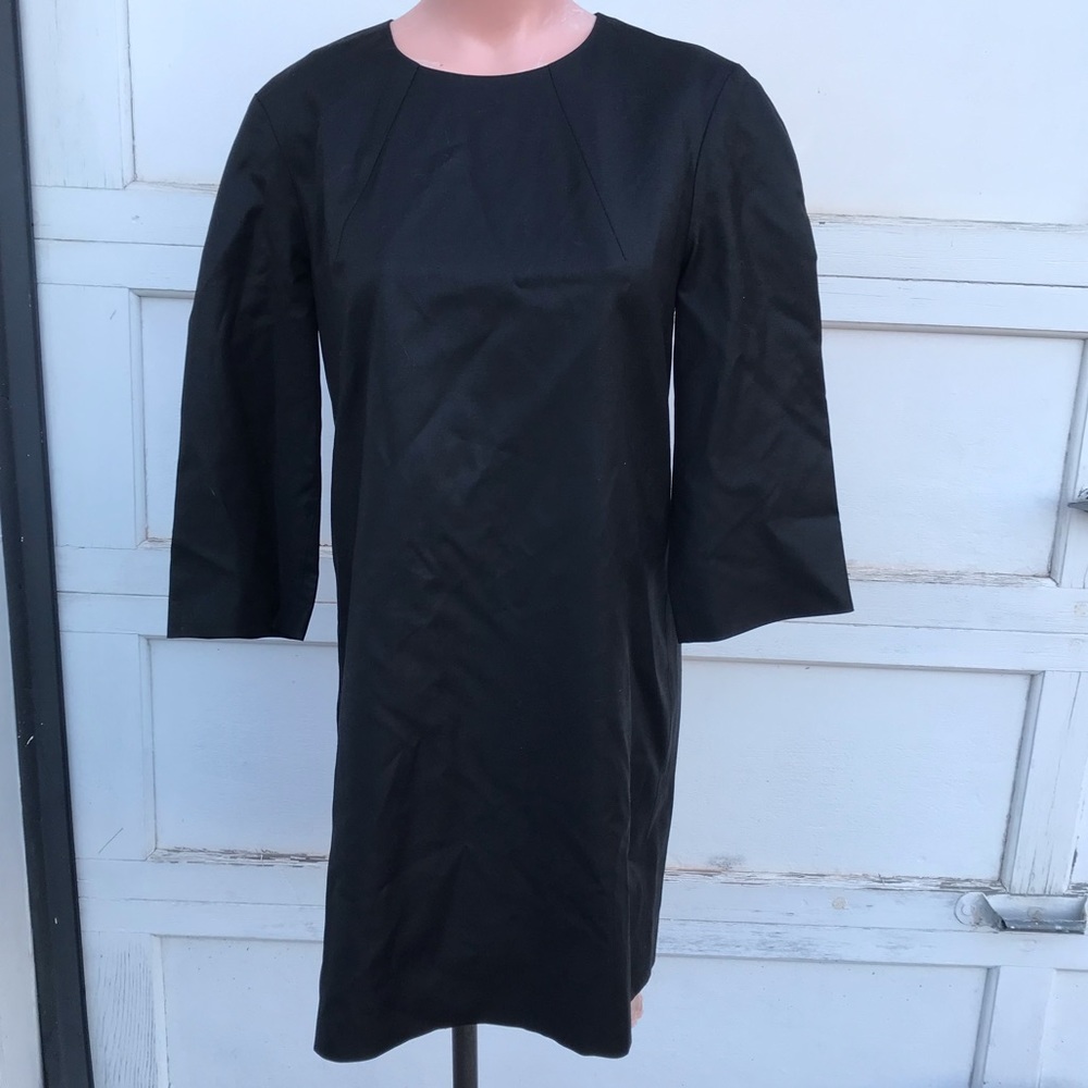 COS sz 40 (4) black shift dress a-line wool